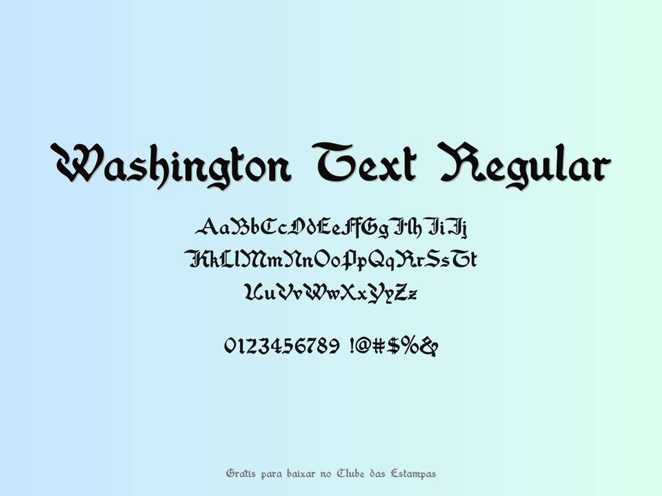 Fonte Washington Text Regular Grátis Para Baixar