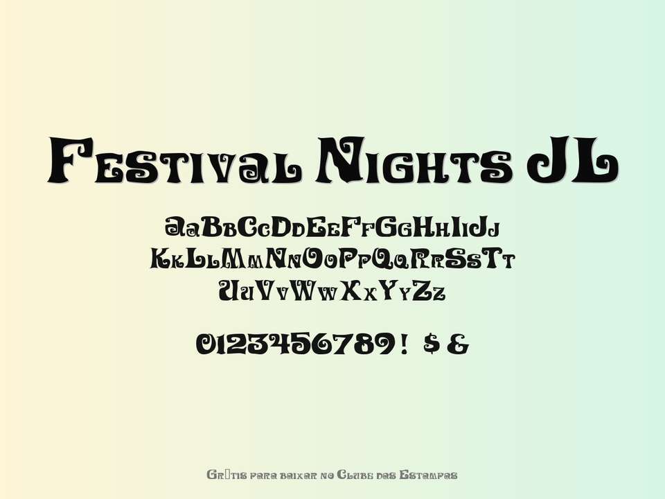 Fonte Festival Nights Jl Grátis Para Baixar