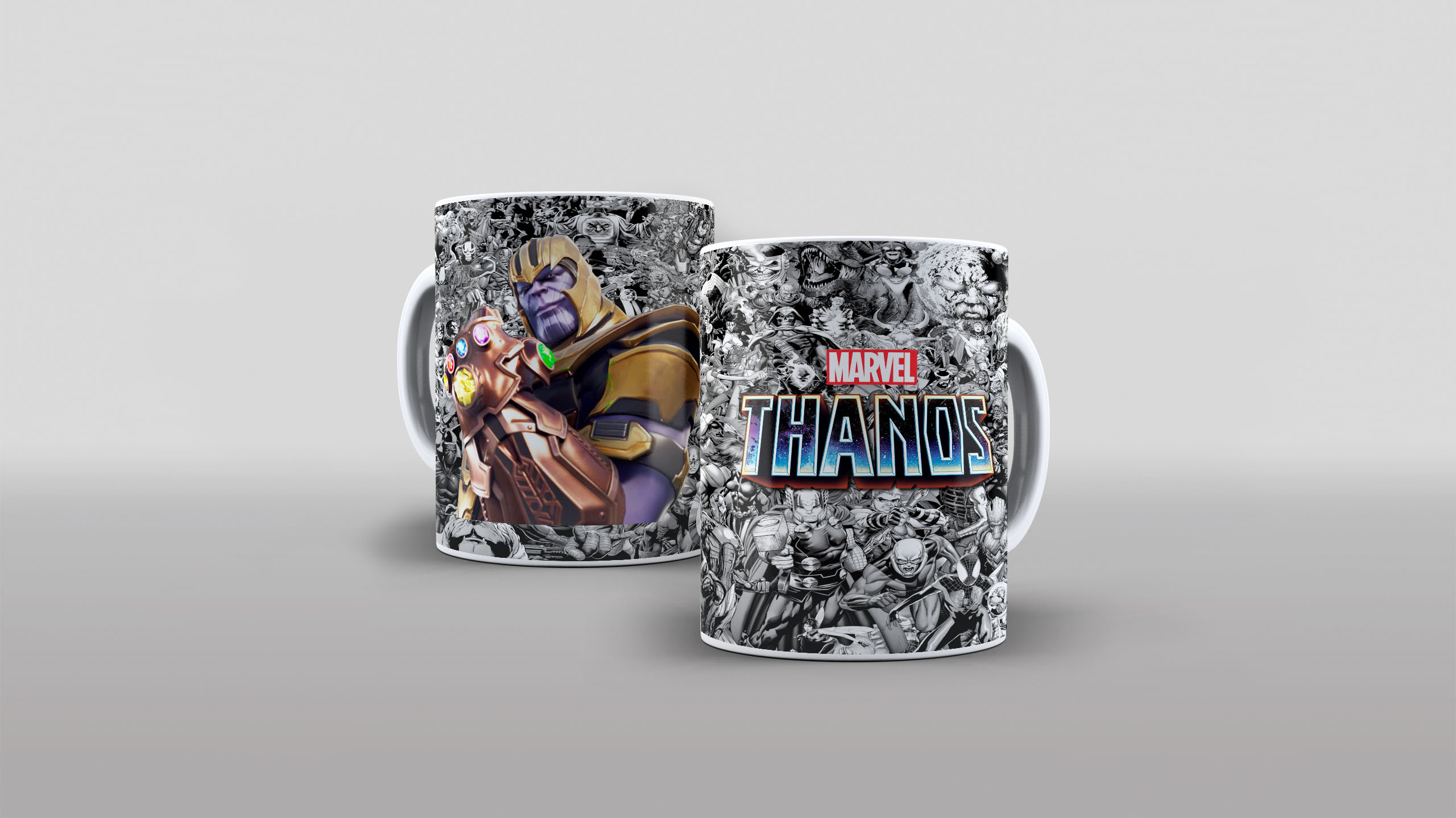 Arte Thanos Herois Para Sublimação De Canecas