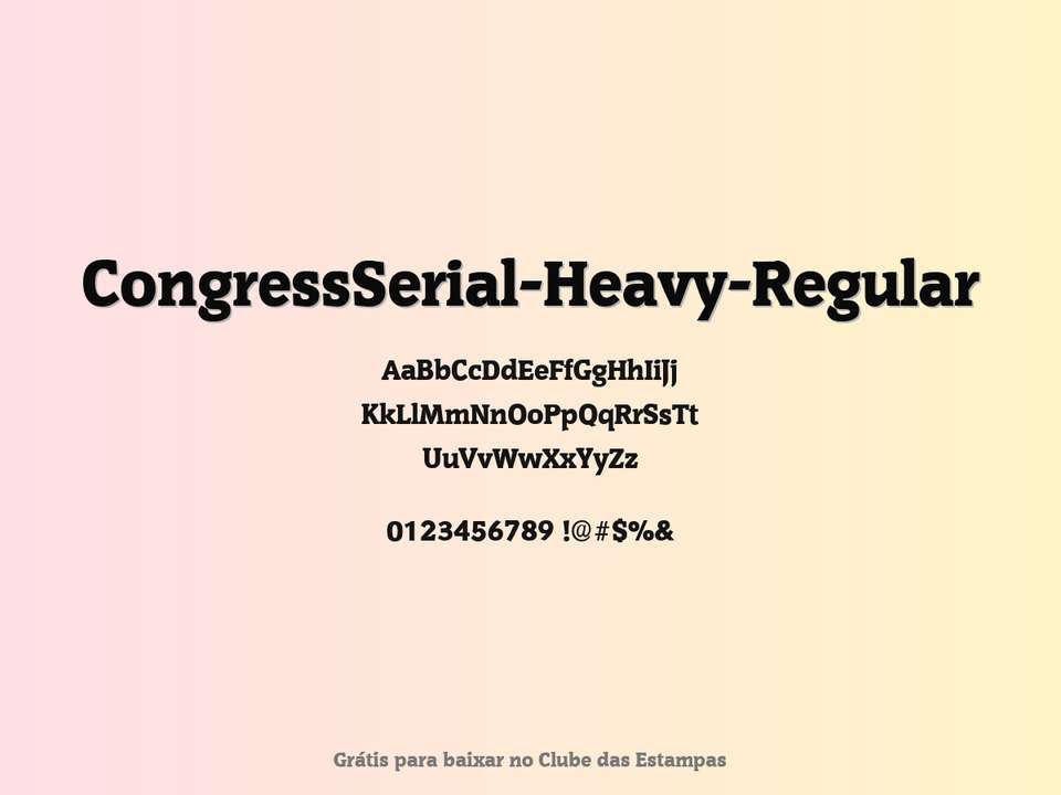 Fonte Congressserial Heavy Regular Grátis Para Baixar
