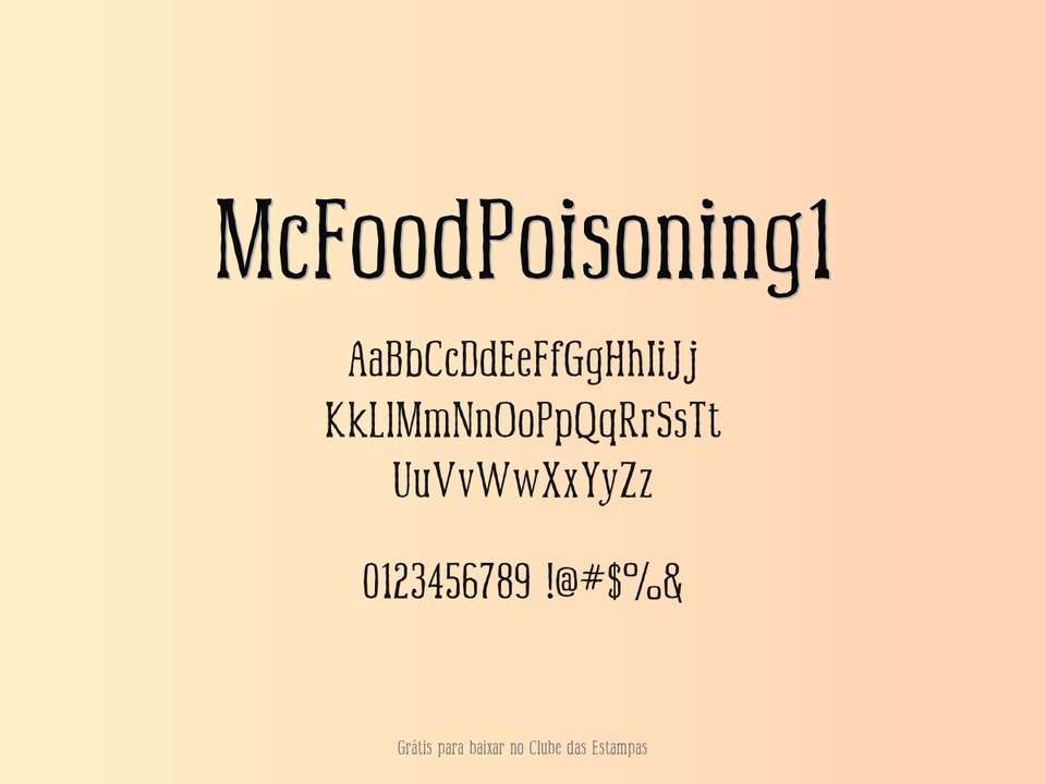 Fonte Mcfoodpoisoning1 Grátis Para Baixar
