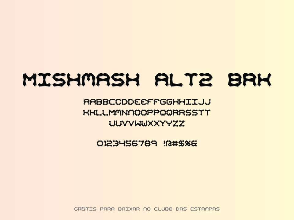 Fonte Mishmash Alt2 Brk Grátis Para Baixar