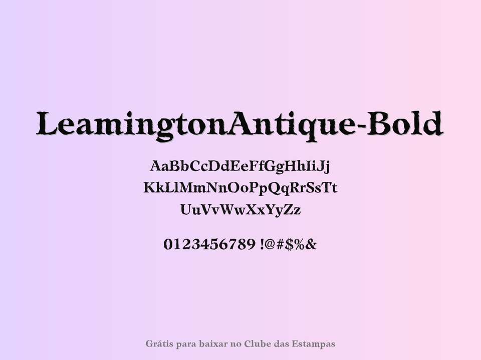 Fonte Leamingtonantique Bold Grátis Para Baixar