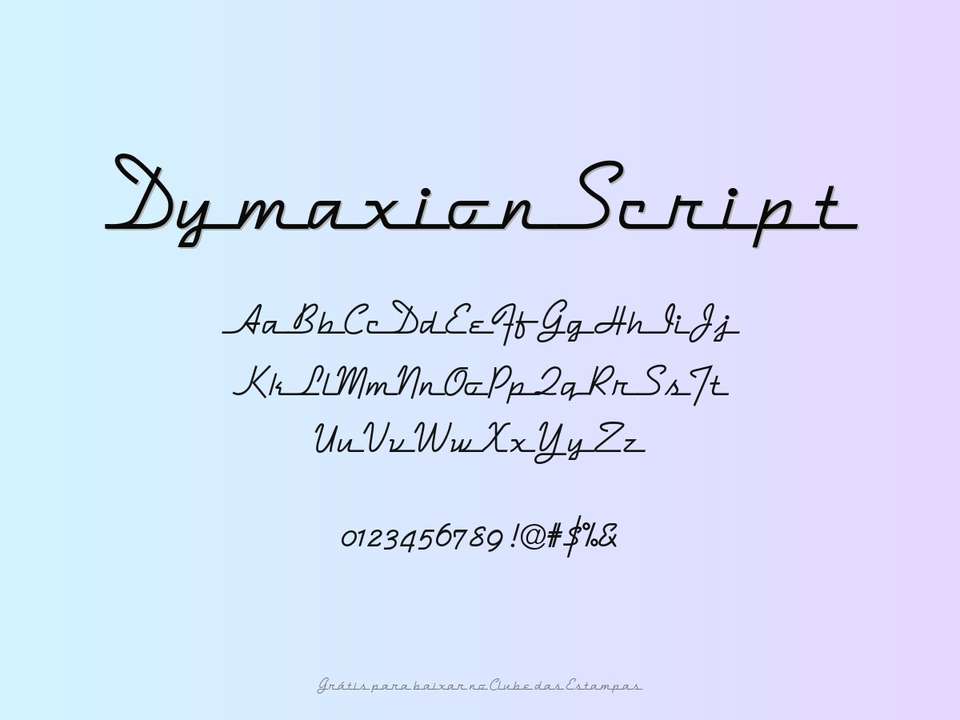 Fonte Dymaxionscript Grátis Para Baixar