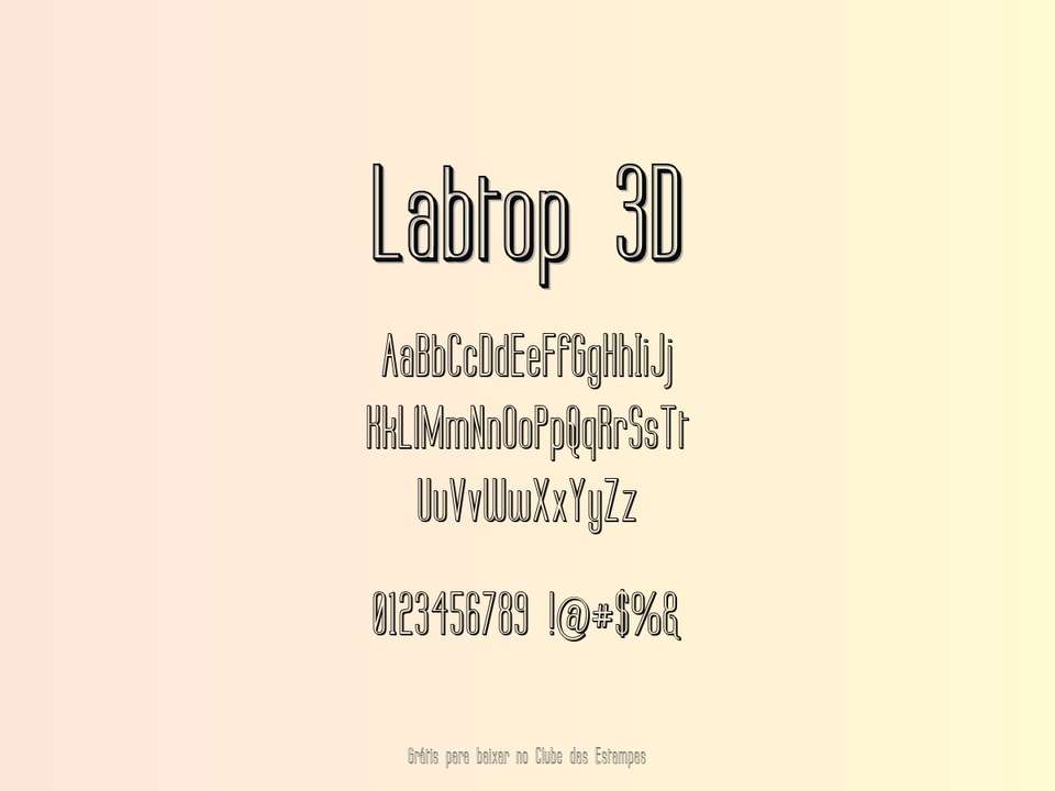 Fonte Labtop 3d Grátis Para Baixar