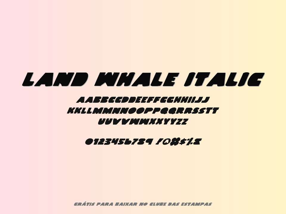 Fonte Land Whale Italic Grátis Para Baixar