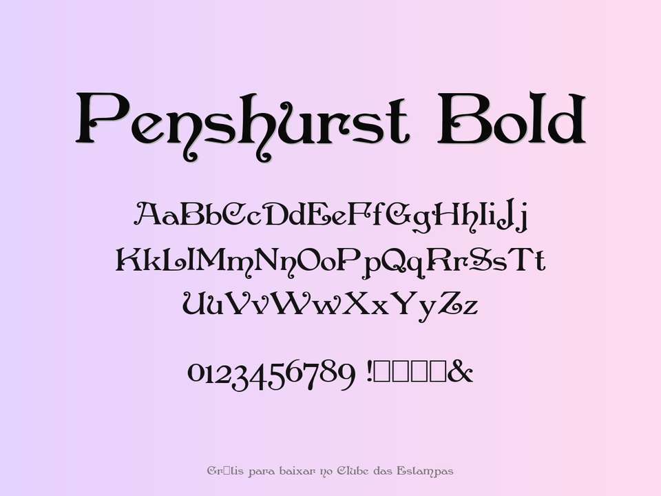 Fonte Penshurst Bold Grátis Para Baixar