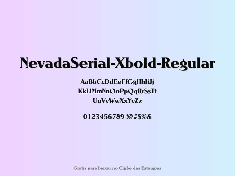 Fonte Nevadaserial Xbold Regular Grátis Para Baixar