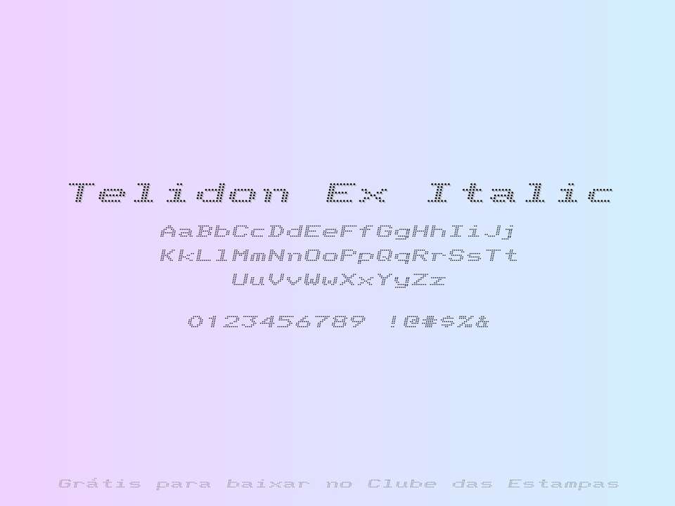 Fonte Telidon Ex Italic Grátis Para Baixar