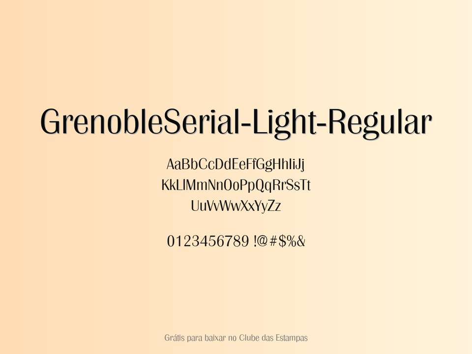 Fonte Grenobleserial Light Regular Grátis Para Baixar
