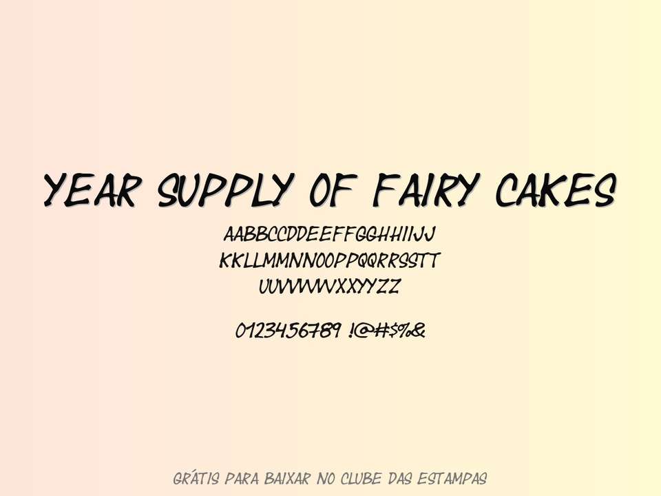 Fonte Year Supply Of Fairy Cakes Grátis Para Baixar