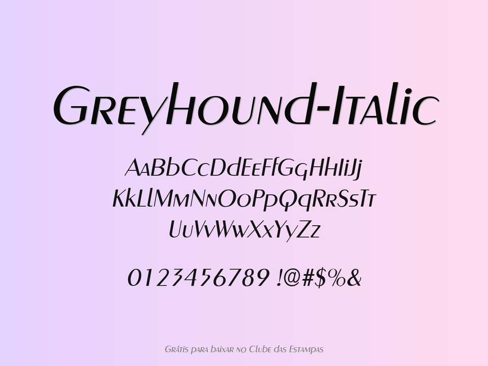 Fonte Greyhound Italic Grátis Para Baixar