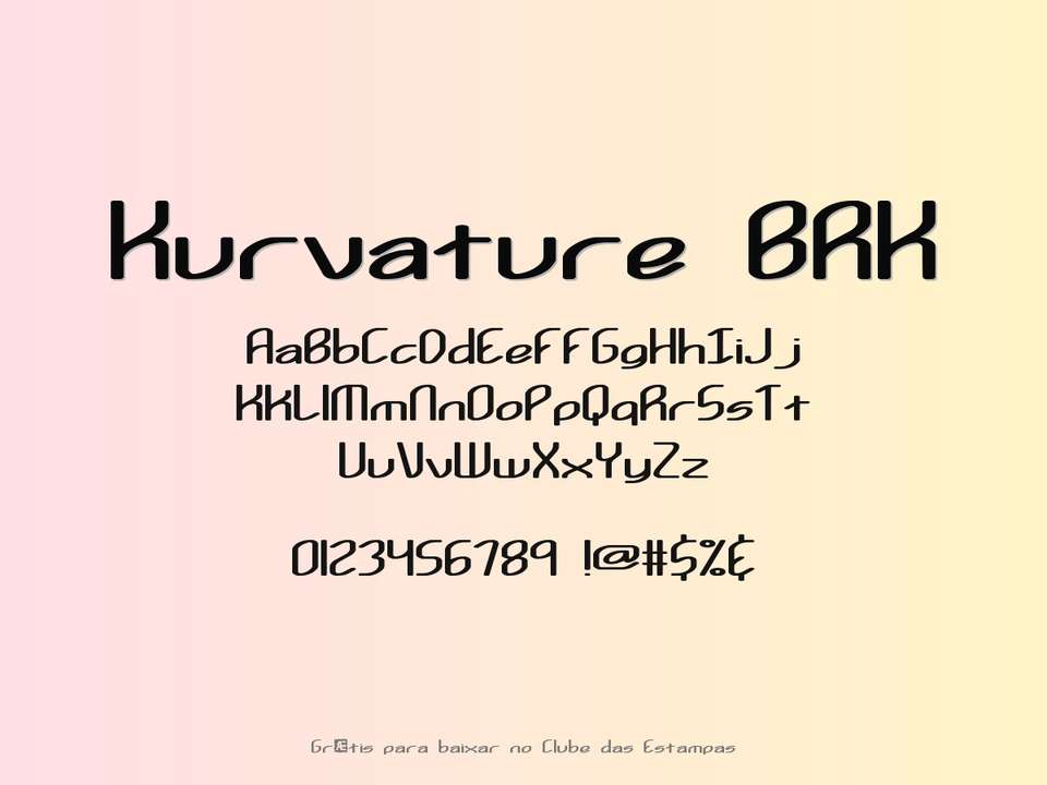 Fonte Kurvature Brk Grátis Para Baixar