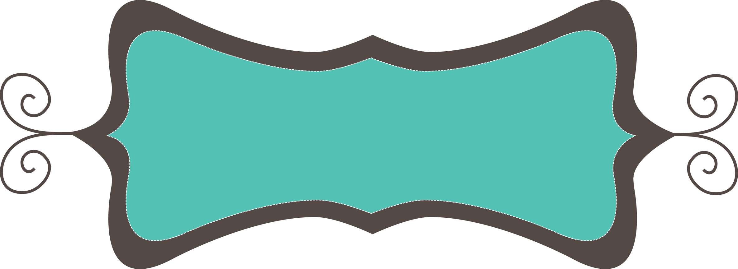 Moldura Decorativa Azul Turquesa Design Gráfico Png Grátis Para Baixar
