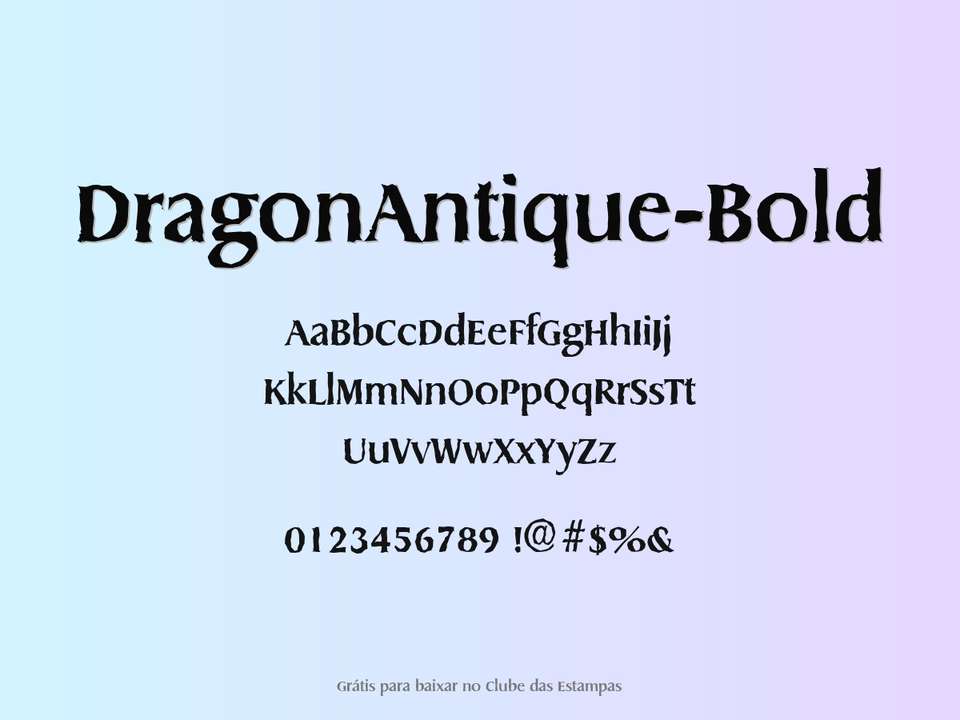Fonte Dragonantique Bold Grátis Para Baixar