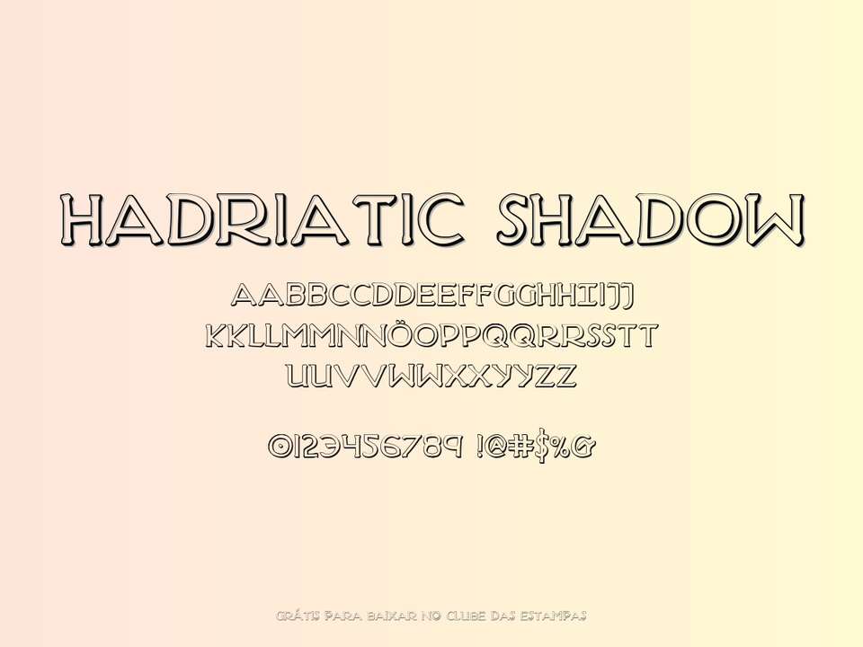 Fonte Hadriatic Shadow Grátis Para Baixar
