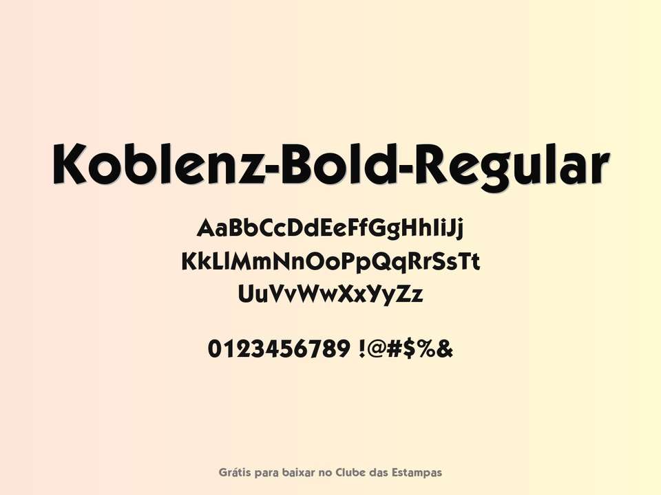 Fonte Koblenz Bold Regular Grátis Para Baixar