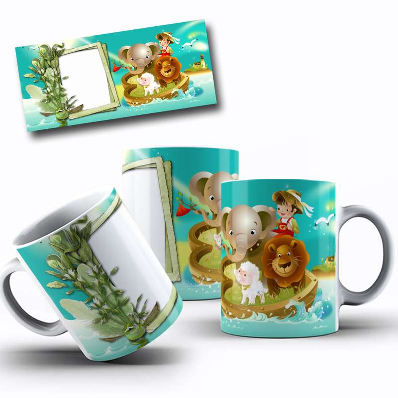 Arte Para Caneca Fairy Tale Animals Cartoon 5