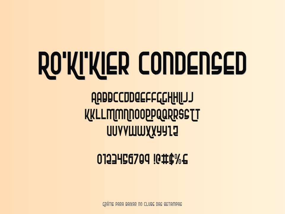 Fonte Ro'ki'kier Condensed Grátis Para Baixar
