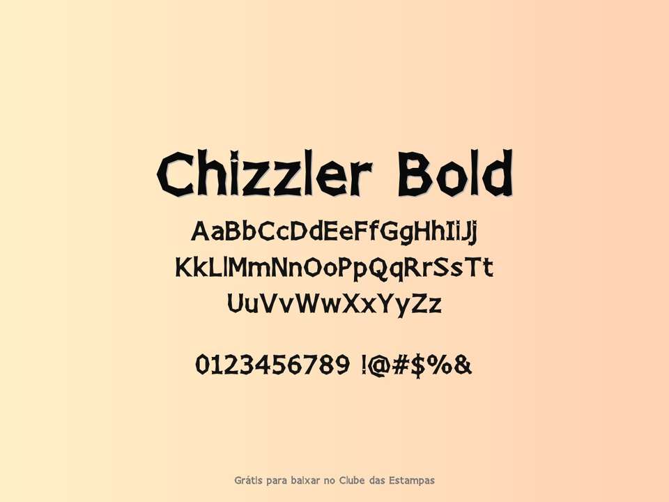 Fonte Chizzler Bold Grátis Para Baixar