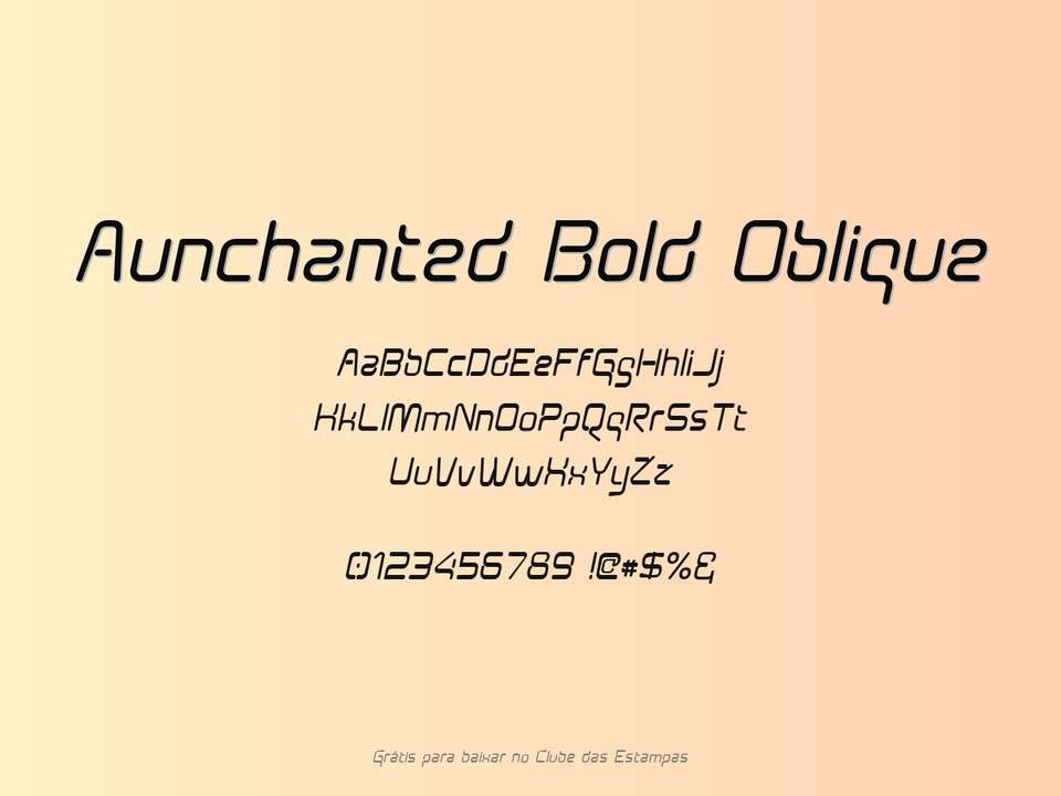 Fonte Aunchanted Bold Oblique Grátis Para Baixar