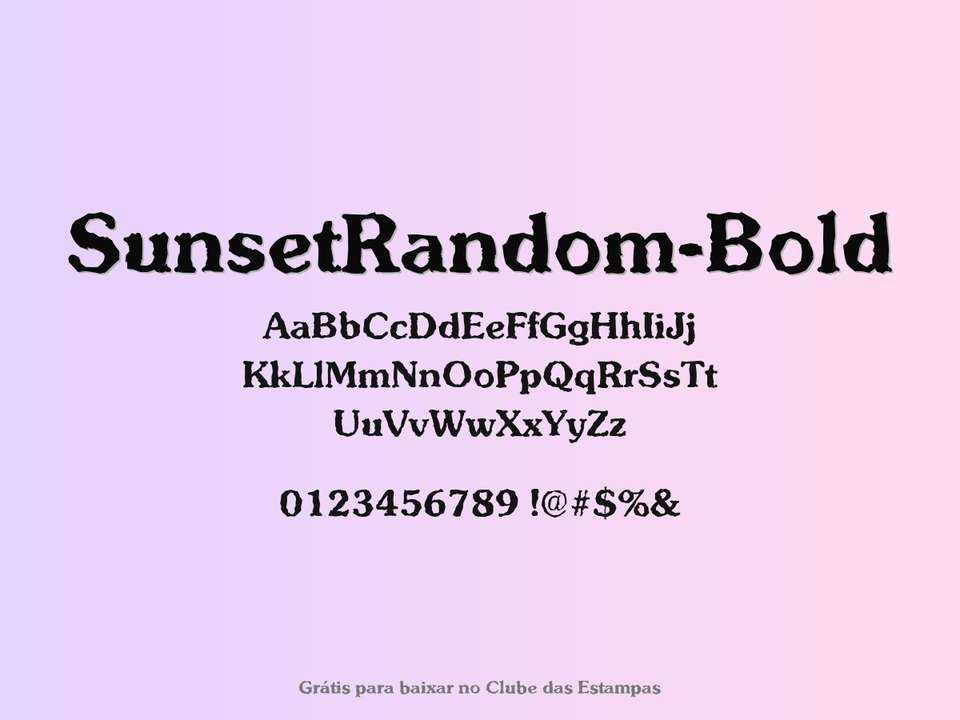 Fonte Sunsetrandom Bold Grátis Para Baixar
