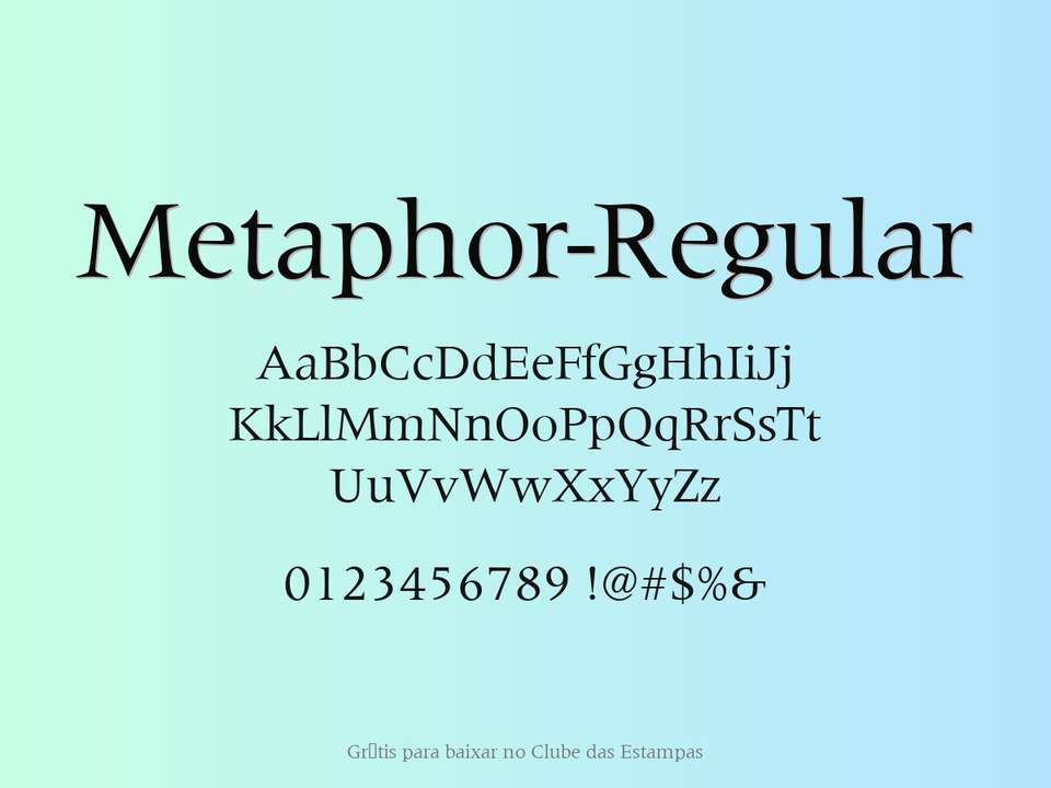 Fonte Metaphor Regular Grátis Para Baixar