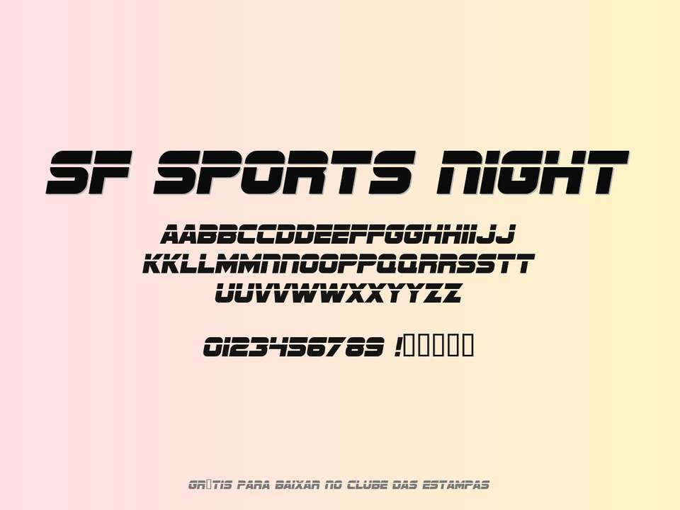 Fonte Sf Sports Night Grátis Para Baixar