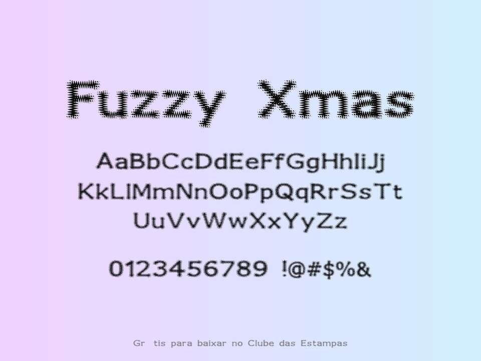 Fonte Fuzzy Xmas Grátis Para Baixar