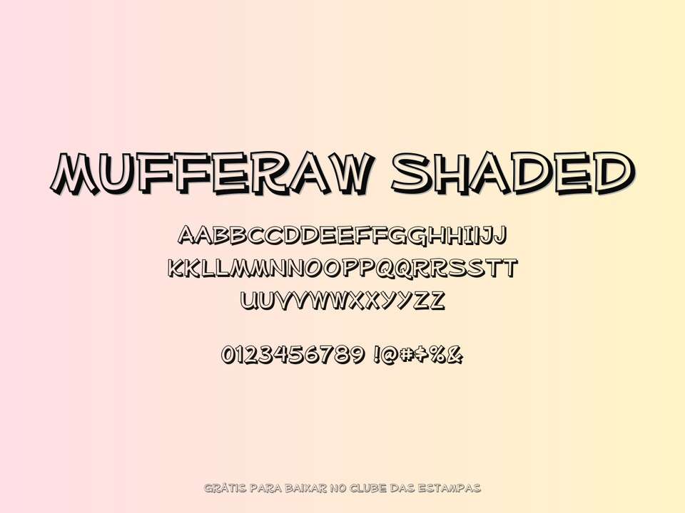 Fonte Mufferaw Shaded Grátis Para Baixar