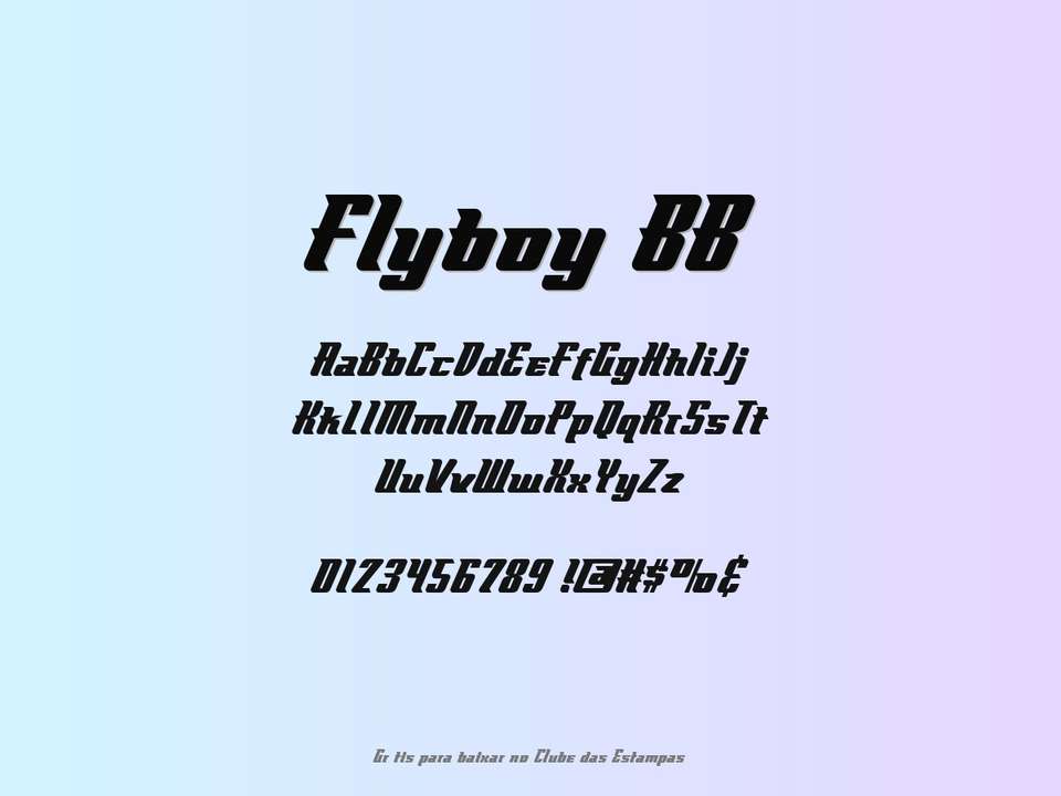 Fonte Flyboy Bb Grátis Para Baixar