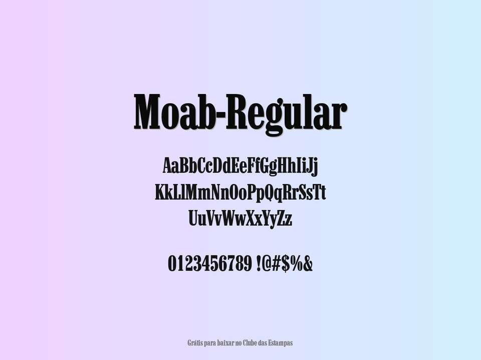 Fonte Moab Regular Grátis Para Baixar