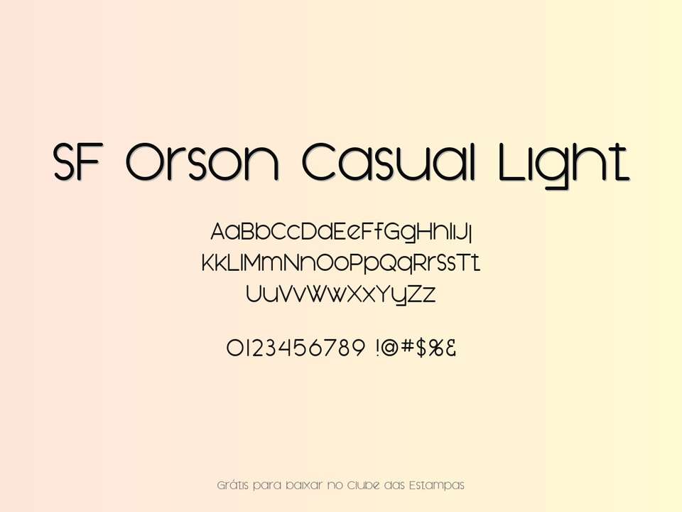 Fonte Sf Orson Casual Light Grátis Para Baixar