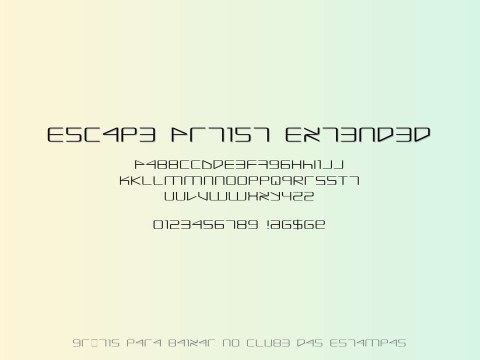 Fonte Escape Artist Extended Grátis Para Baixar