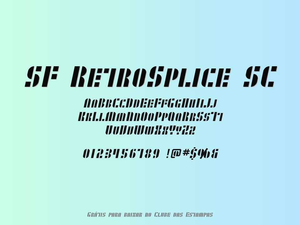 Fonte Sf Retrosplice Sc Grátis Para Baixar