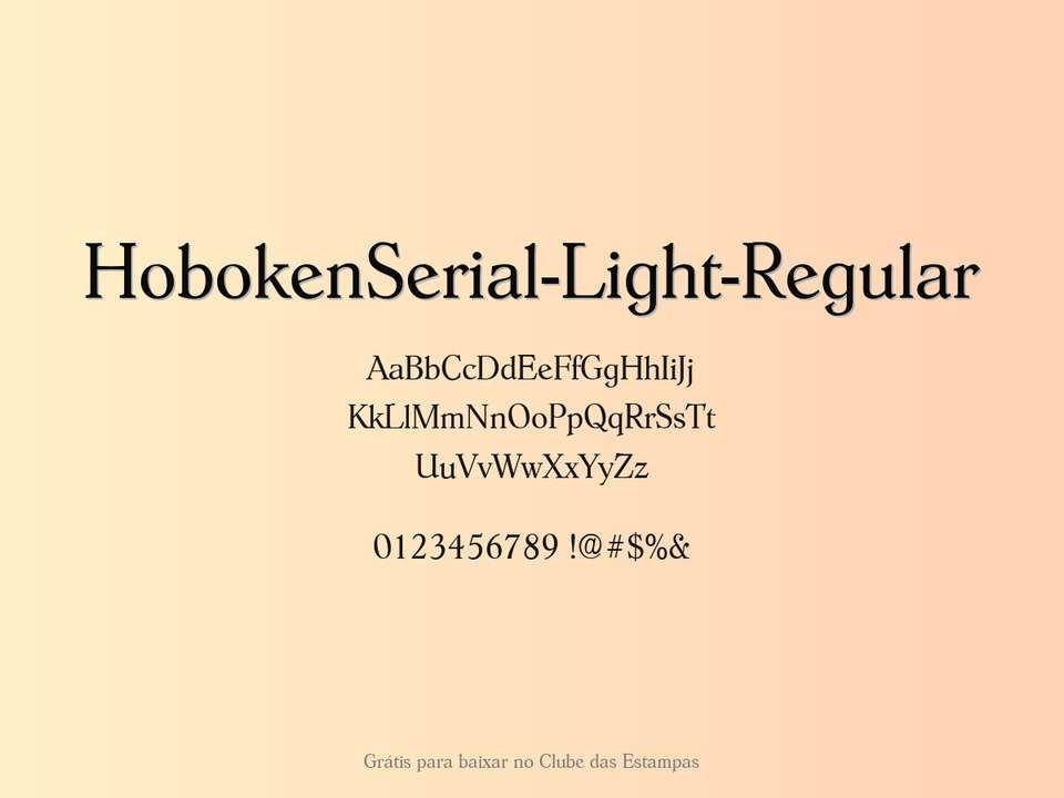 Fonte Hobokenserial Light Regular Grátis Para Baixar
