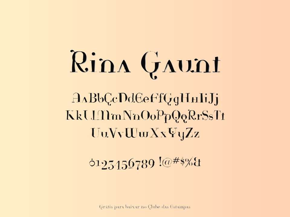 Fonte Rina Gaunt Grátis Para Baixar
