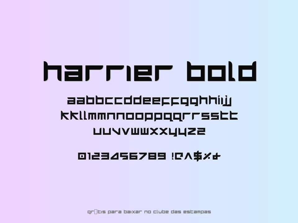 Fonte Harrier Bold Grátis Para Baixar