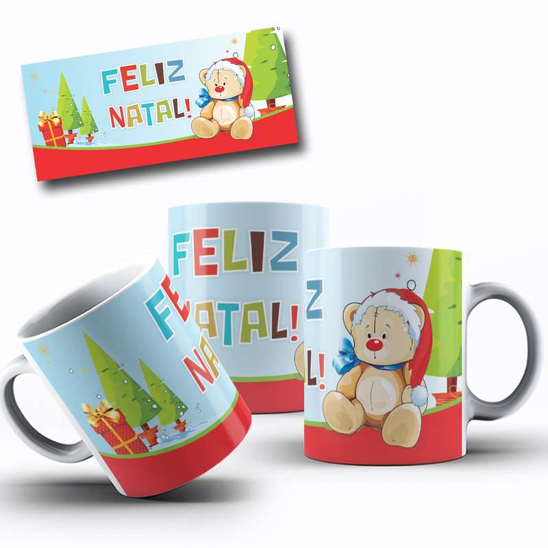 Arte Para Caneca Feliz Natal Personagem Natalino 3
