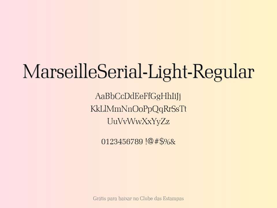Fonte Marseilleserial Light Regular Grátis Para Baixar
