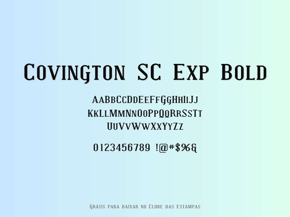 Fonte Covington Sc Exp Bold Grátis Para Baixar