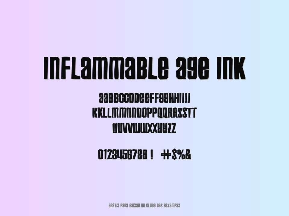 Fonte Inflammable Age Ink Grátis Para Baixar