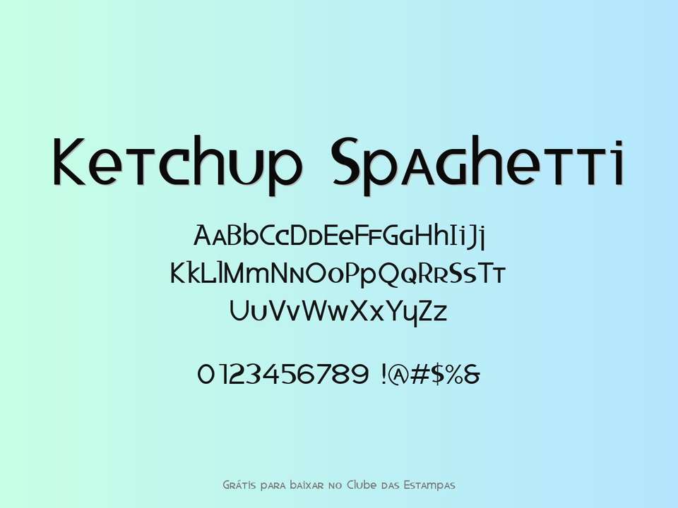 Fonte Ketchup Spaghetti Grátis Para Baixar