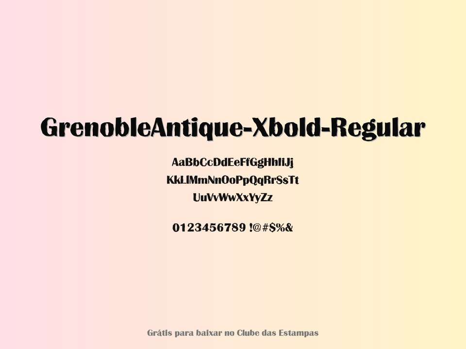 Fonte Grenobleantique Xbold Regular Grátis Para Baixar