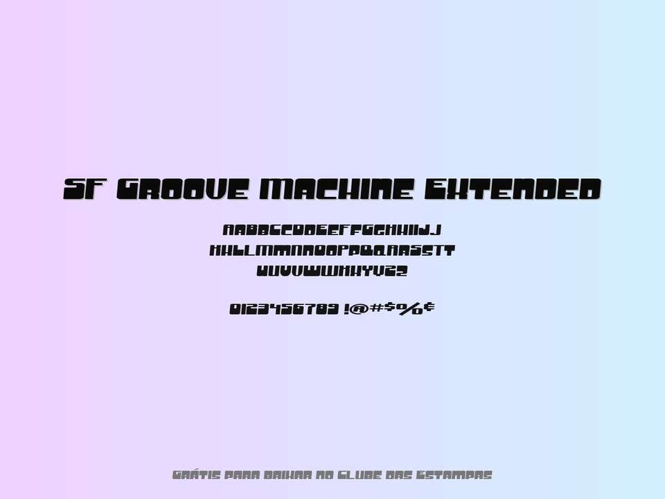 Fonte Sf Groove Machine Extended Grátis Para Baixar
