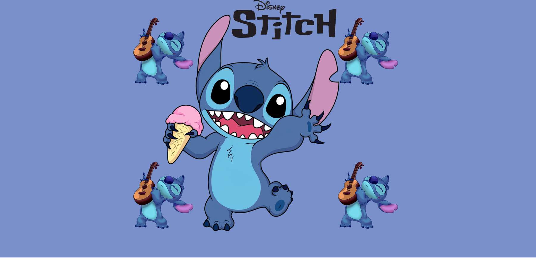 Ilustração Disney Stitch Com Banda Musical Desenho Animado Png Arte Para Caneca Grátis Pra Baixar