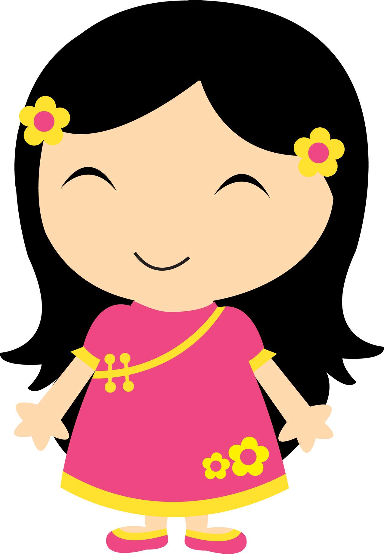 Menina De Vestido Rosa Crianças Png Grátis Para Baixar