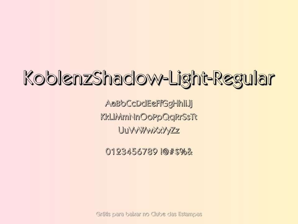 Fonte Koblenzshadow Light Regular Grátis Para Baixar