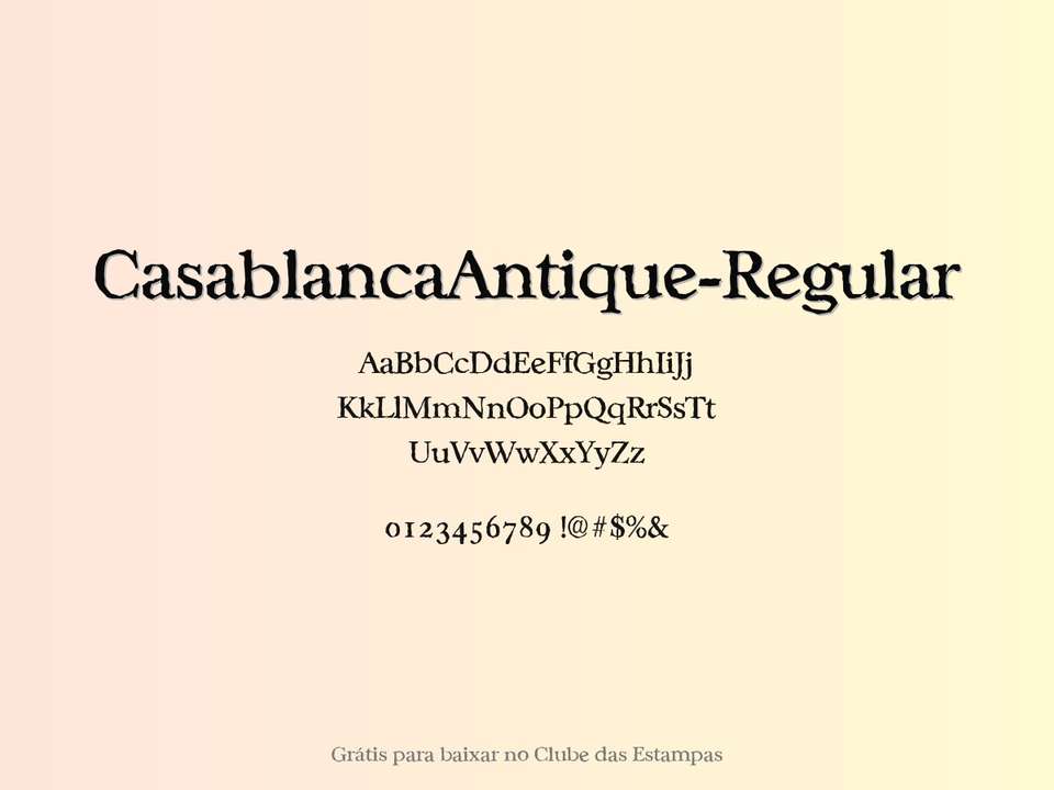 Fonte Casablancaantique Regular Grátis Para Baixar