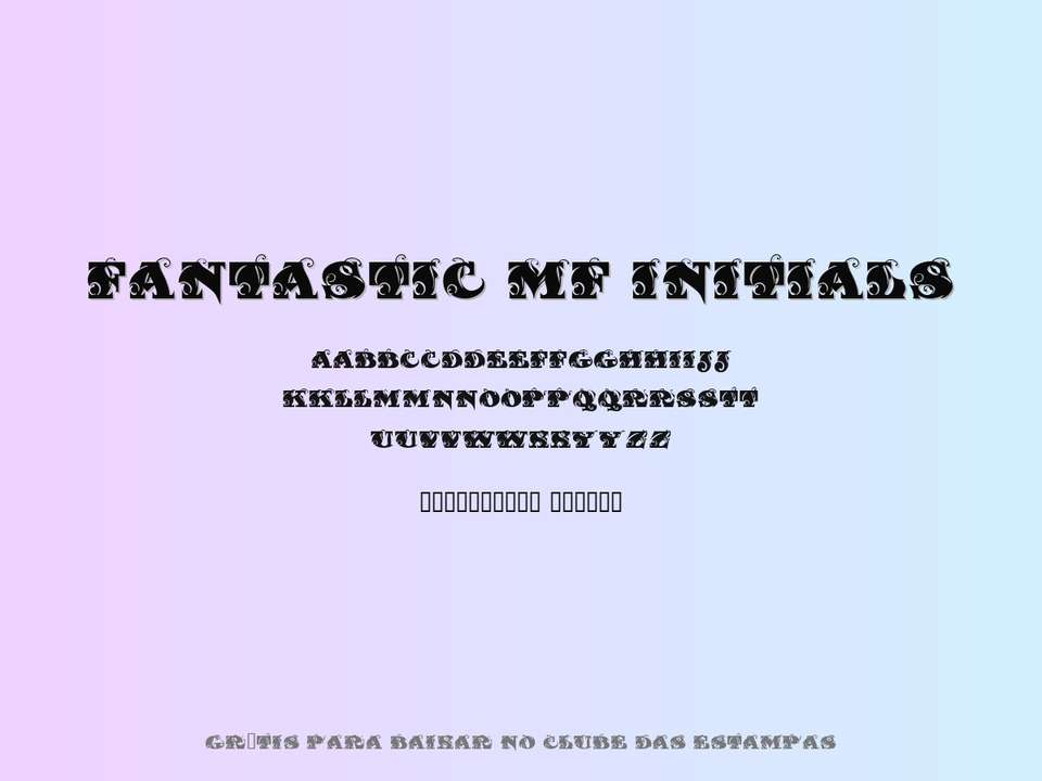 Fonte Fantastic Mf Initials Grátis Para Baixar
